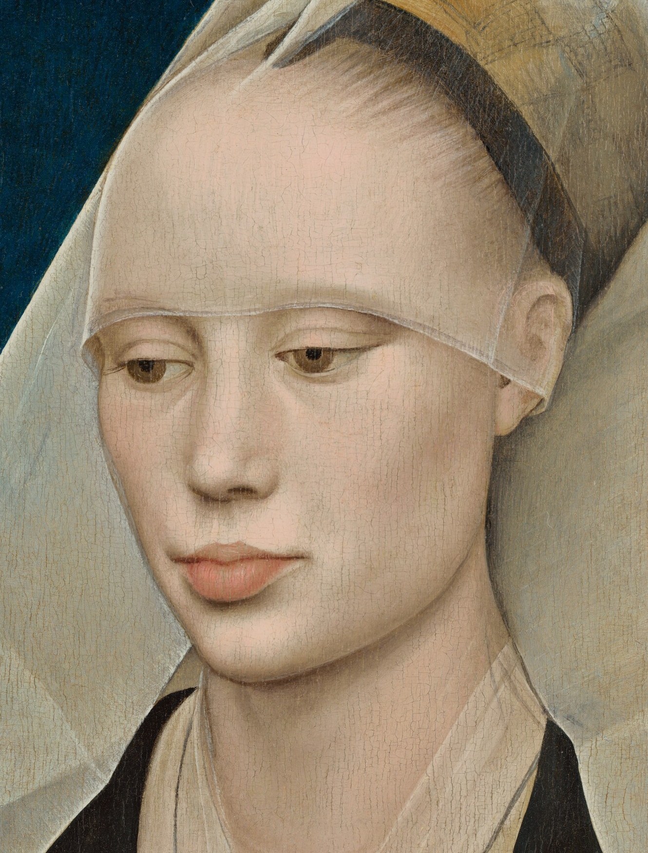 She captures the height of 15th-century Gothic elegance.