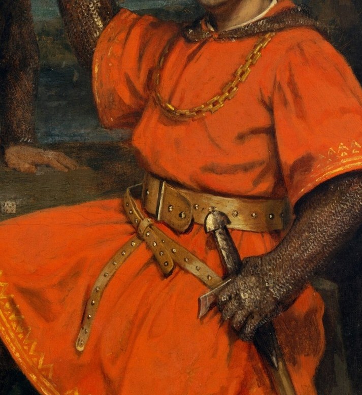 And that orange tunic? Courbet laid it on with a palette knife until it had weight.