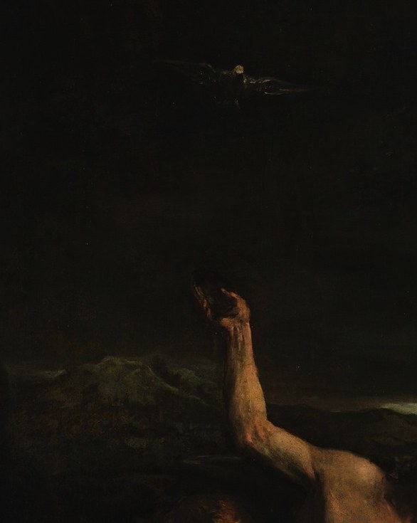 Look at the black void above Christ's head.