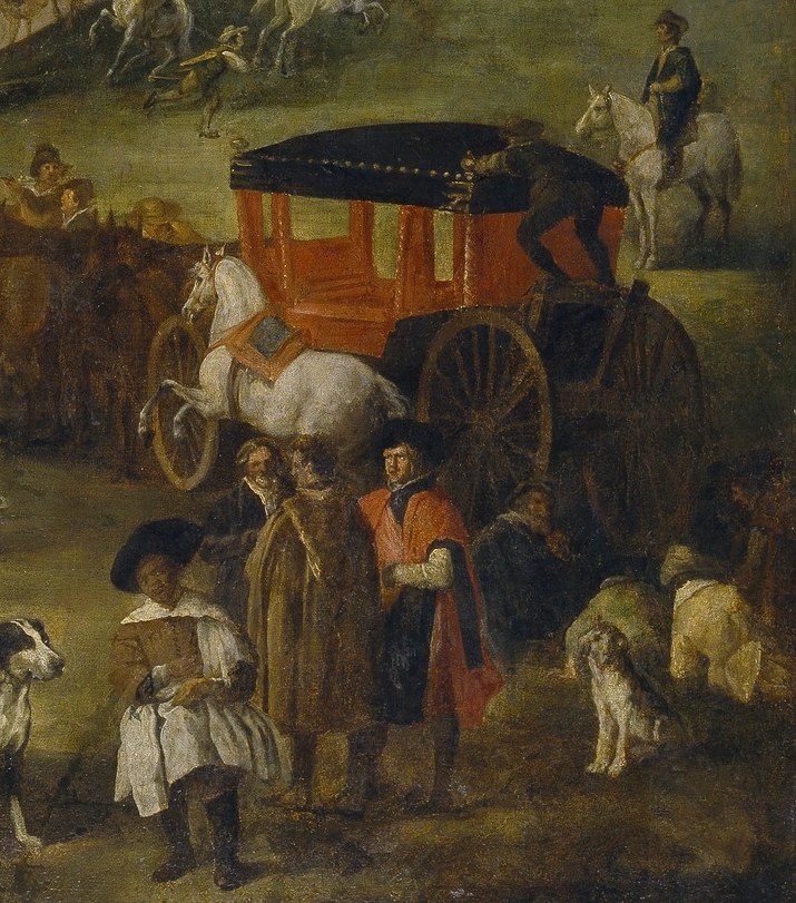 The royal family watches from this elegant carriage.