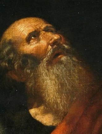 He captures Saint John the Evangelist, mid-sentence.
