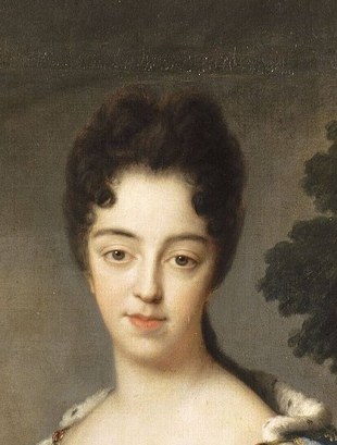It shows Marie Adélaïde of Savoy, Duchess of Burgundy.