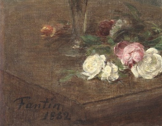 Scattered rose petals hint at passing time.