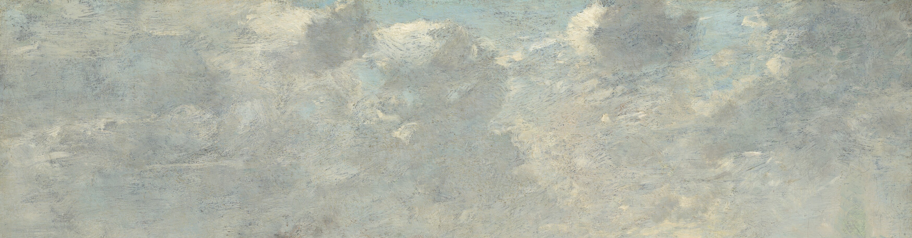 The sky occupies more than half the canvas , Boudin's trademark; Corot called him 'king of skies' and this is the evidence.