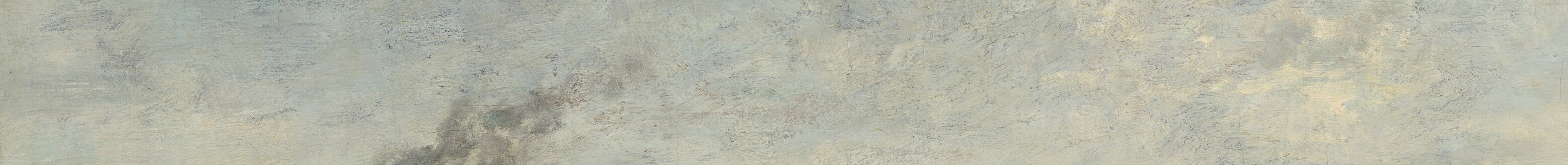 The sea is almost absent yet central to meaning , its narrowness forces attention onto the human figures, inverting typical marine painting.