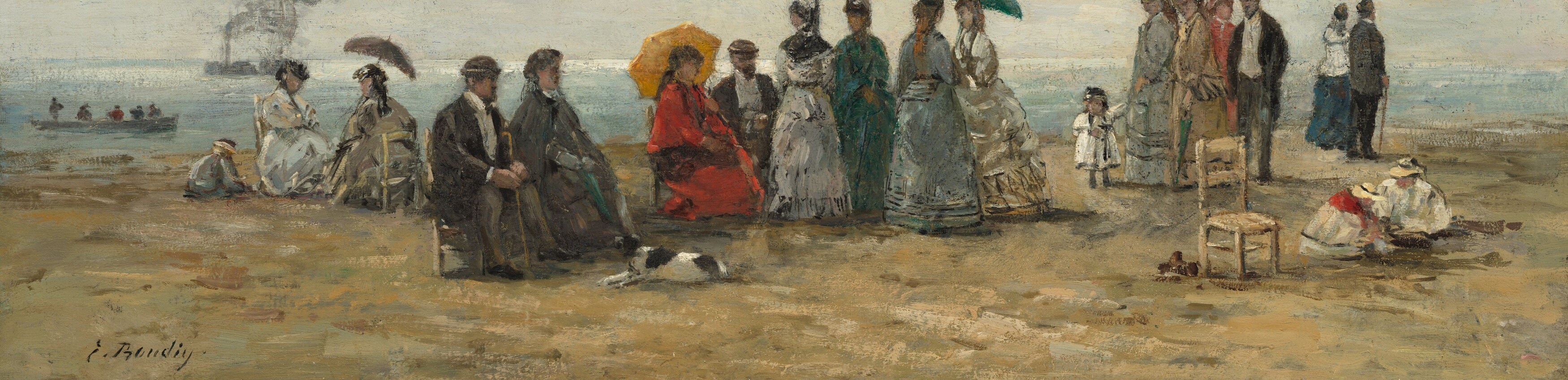 The sand is wet, the sky is vast, and the crinolines are starched.