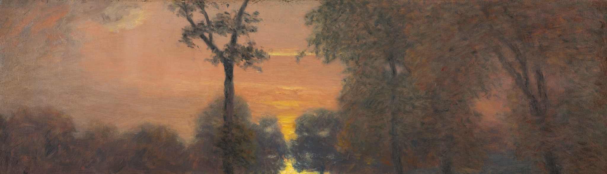 The sky is awash in these warm, transitional colors.
