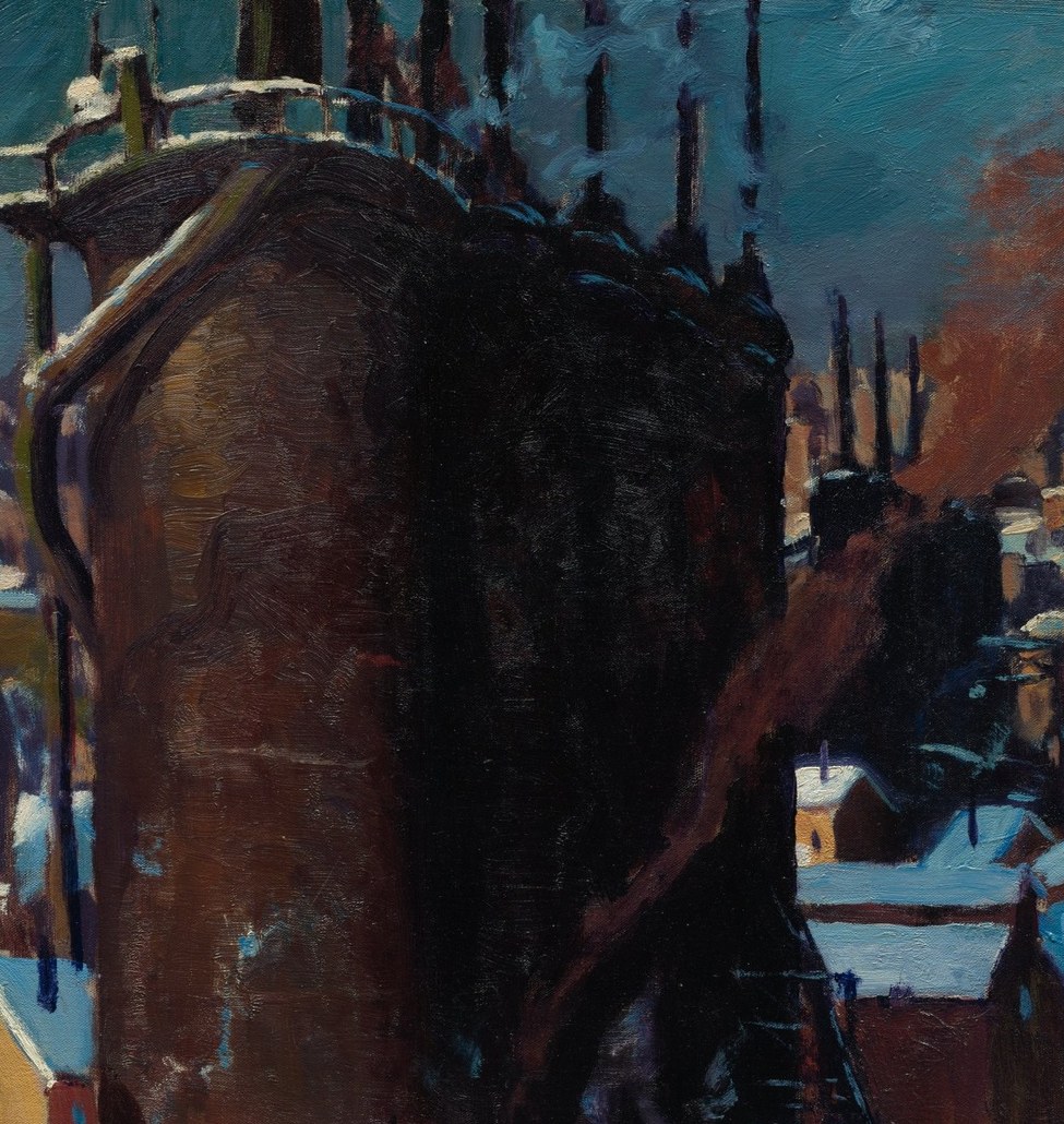 The painter often documented his city's industrial landscape.