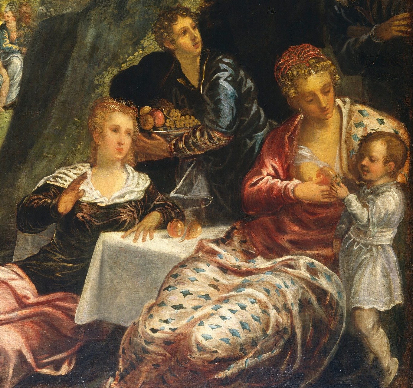 And others feast, lost in earthly pleasures.