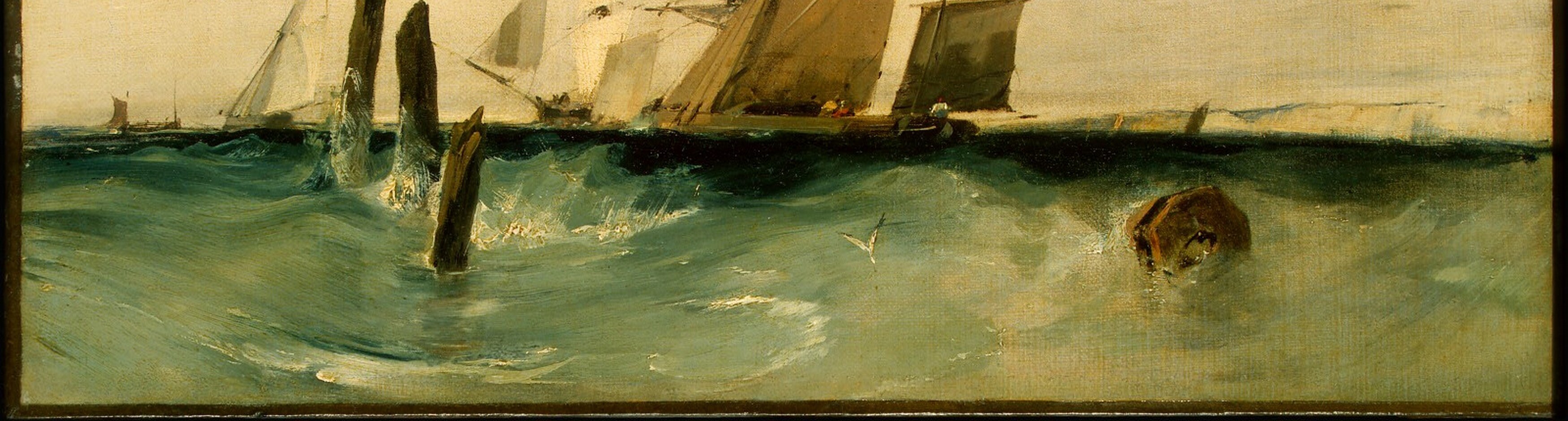 But look closely at the foreground, off the main ship.