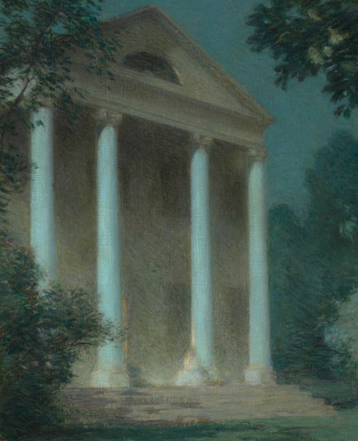 It depicts the home of Florence Griswold in Old Lyme, Connecticut.