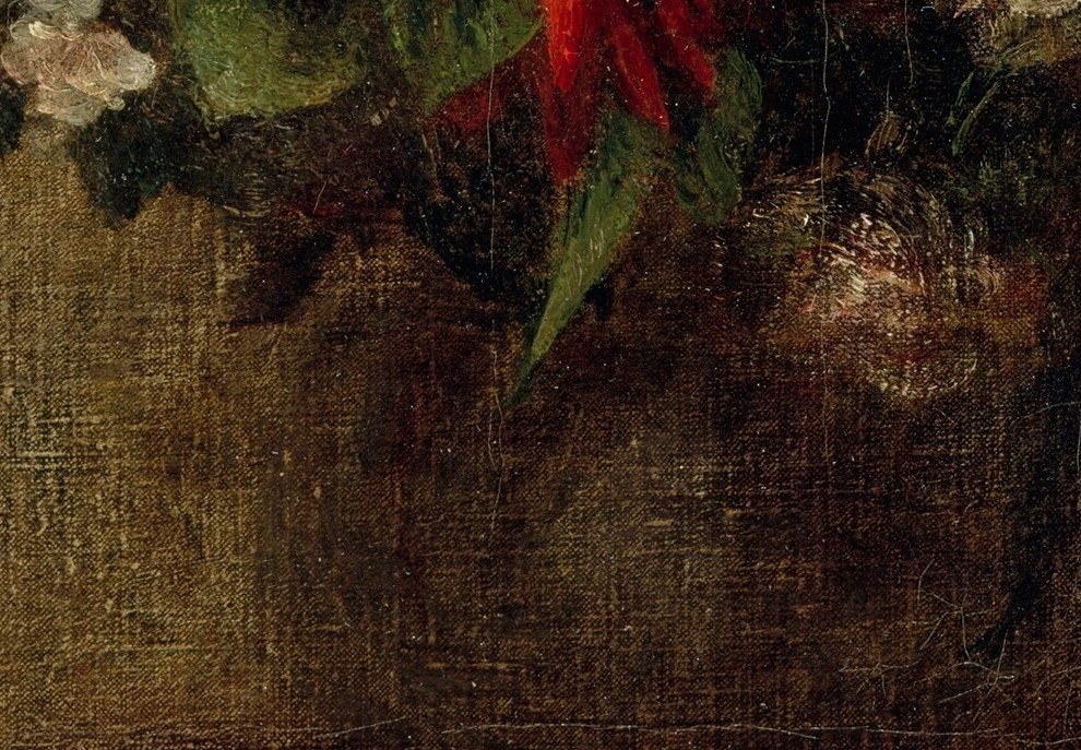 And he painted flowers with striking solidity.