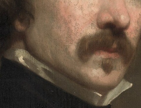 He chose to show posterity a composed, self-possessed face.
