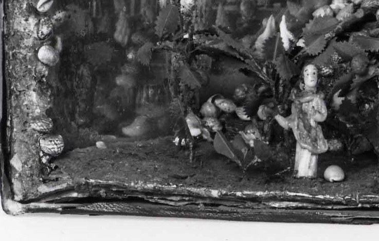 Even the foliage seems to be made of shells and dark paint.