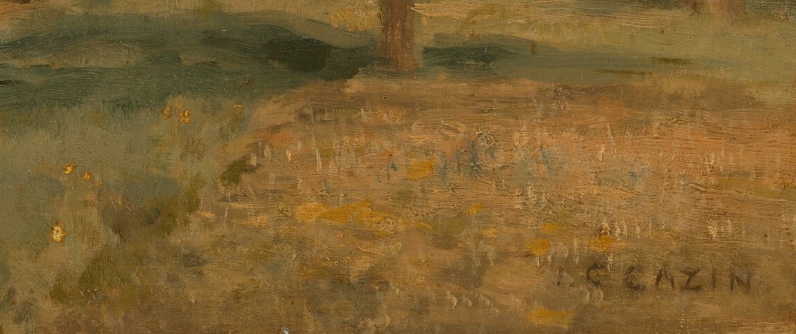 The painter used loose, rapid brushstrokes for an ethereal effect.