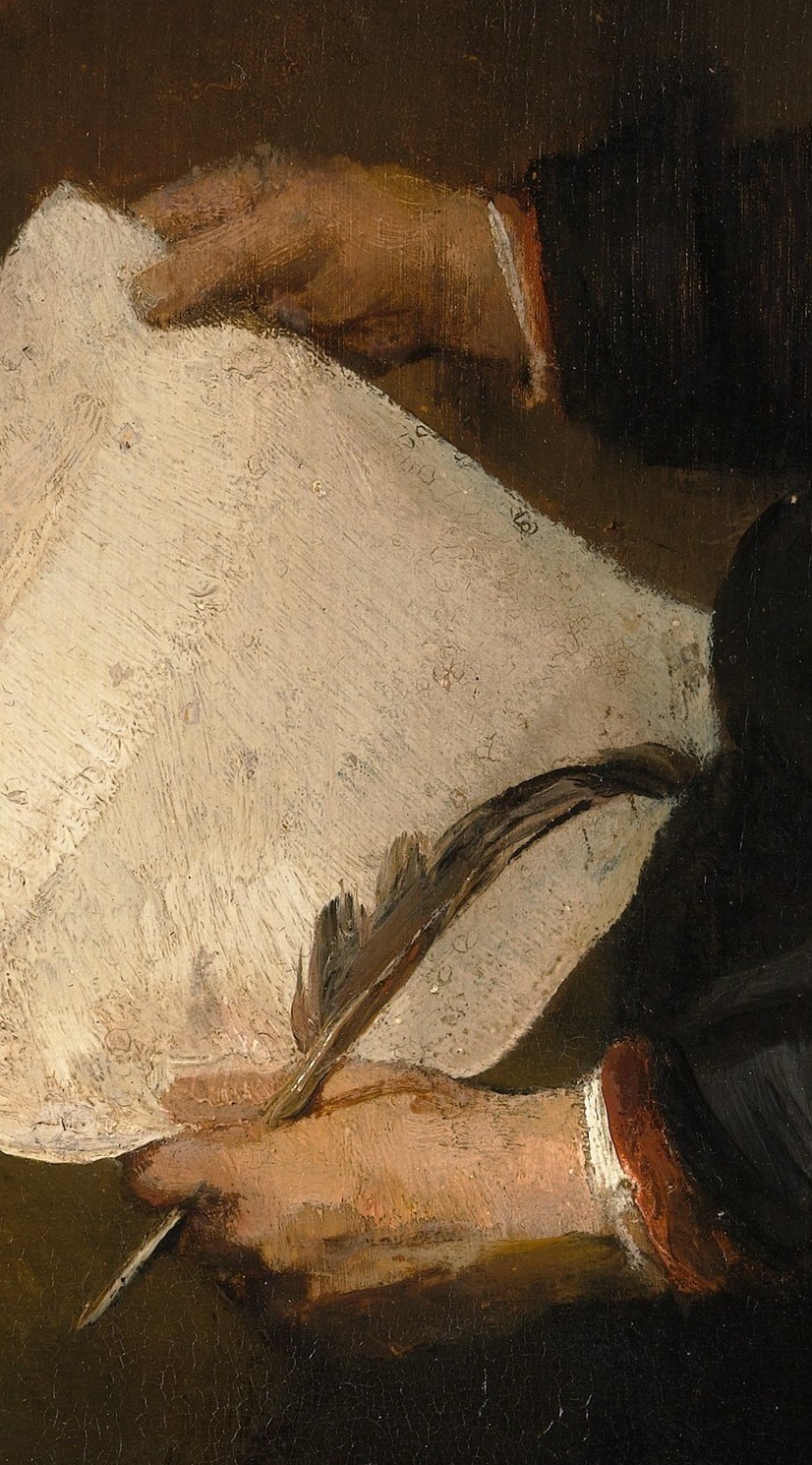 This portrait captures a master of the written word.