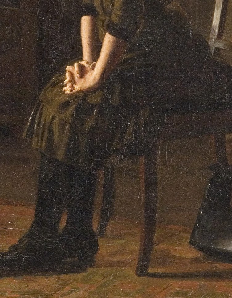 The artist paid close attention to her dress.