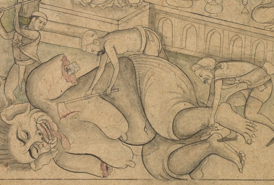 The enormous figure is the demoness Putana.