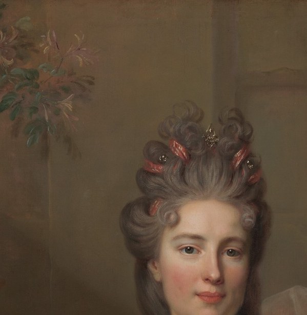 Largillière renders flesh with unusual animation , the slightly parted lips and level gaze project confident social ease rather than the typical rigid formality of grand-siècle portraiture