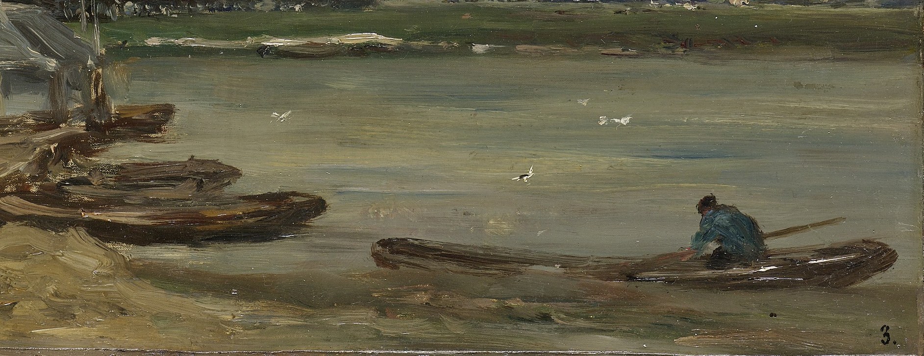 Most of his landscapes feature serene bodies of water.