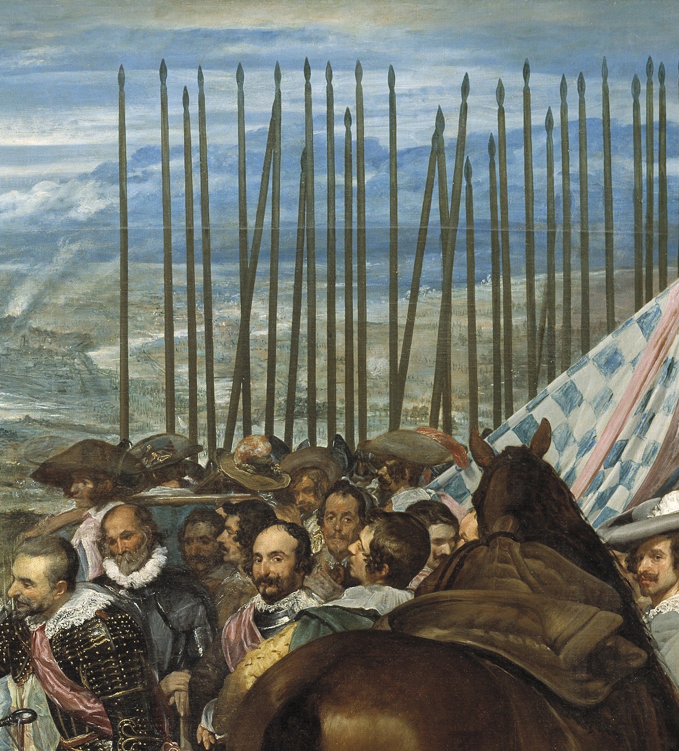Behind them, a wall of Spanish lances.