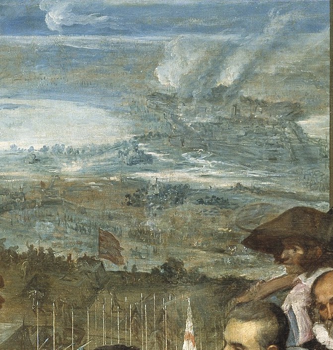 Velázquez painted this not from a battle, but from a story his general told him.