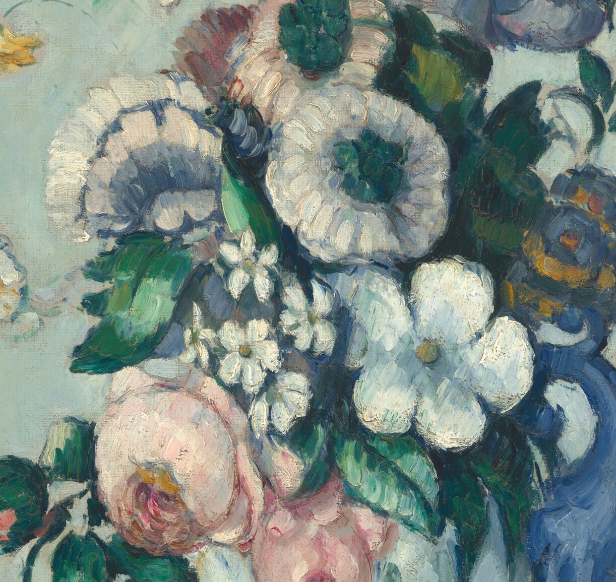 Now see the cream peony, a bright focal point.