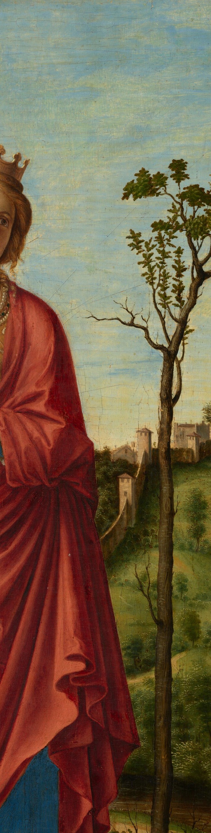 According to legend, she found the very cross of the crucifixion.