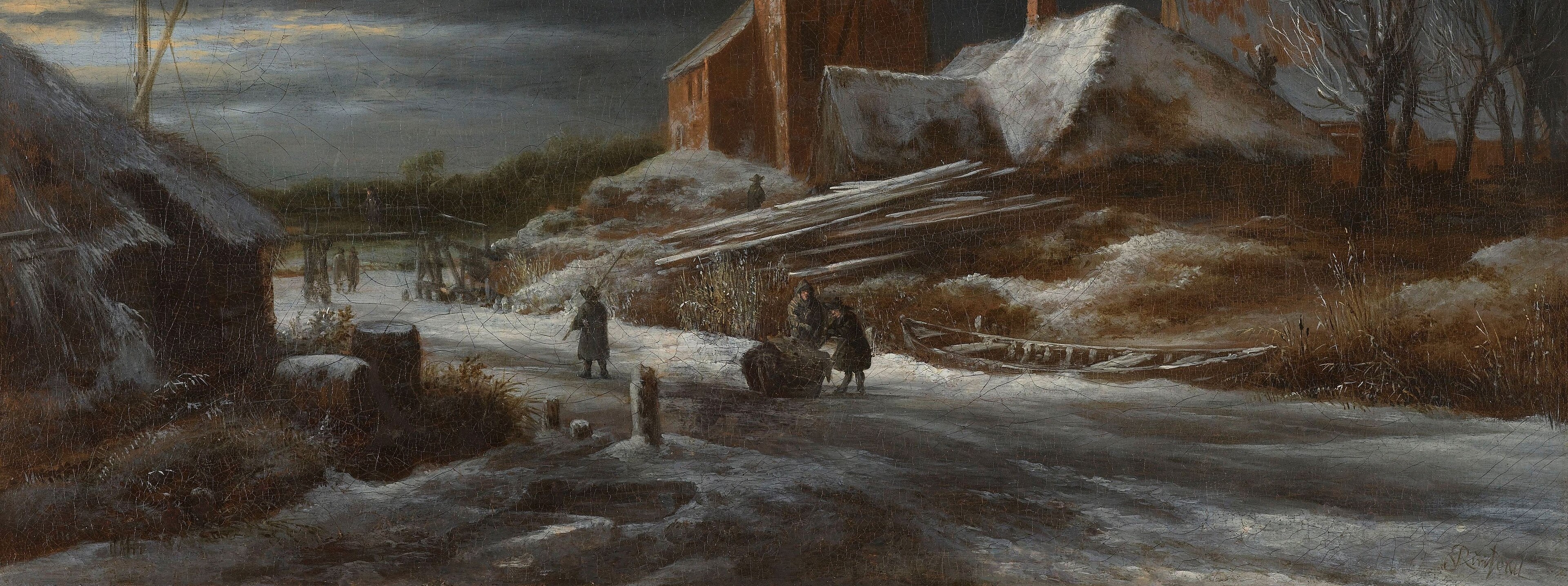 The varied textures of the snow, from smooth drifts to rougher patches, create a palpable sense of cold and depth.