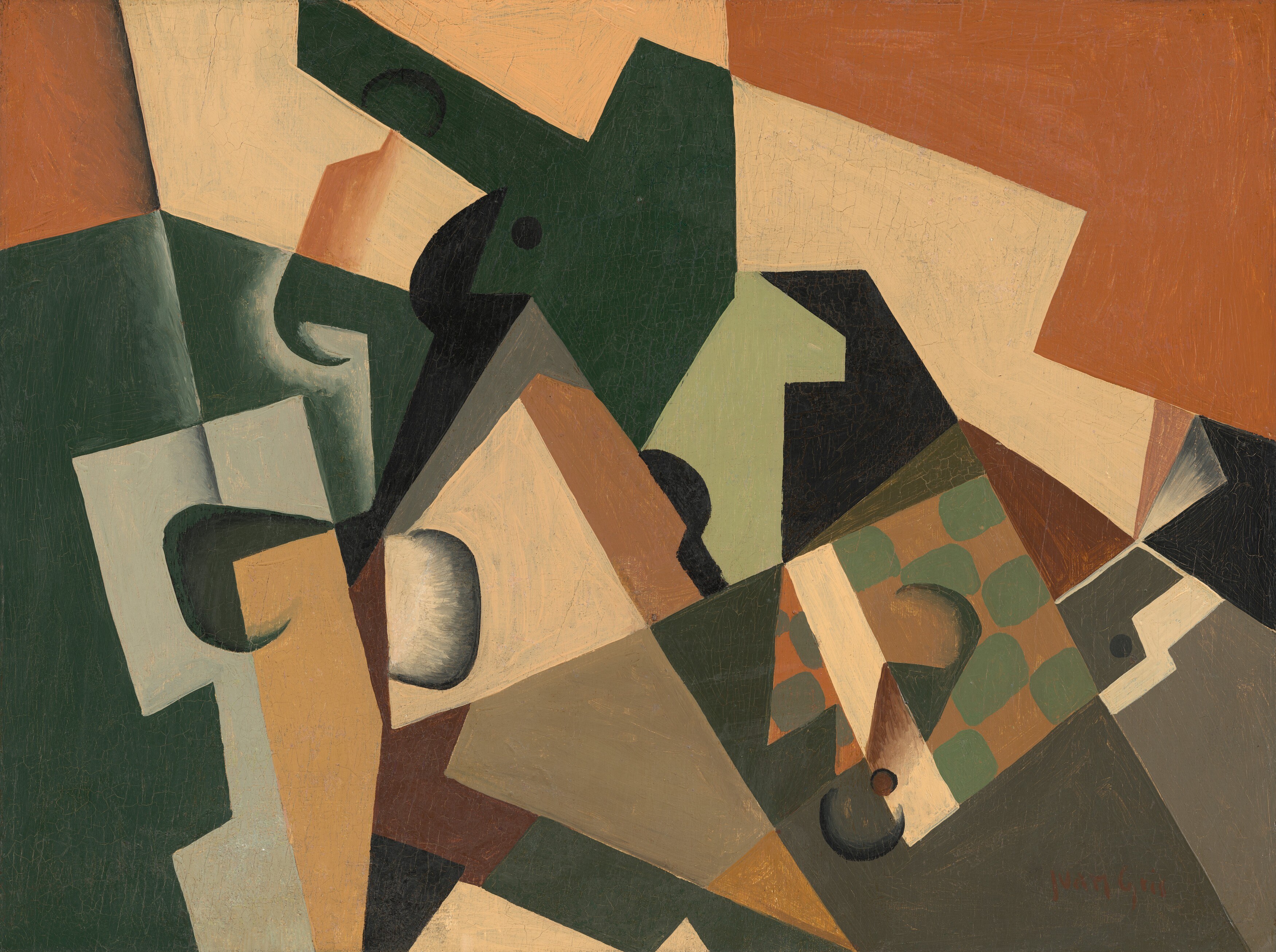 The muted colors invite you to reconstruct the forms.