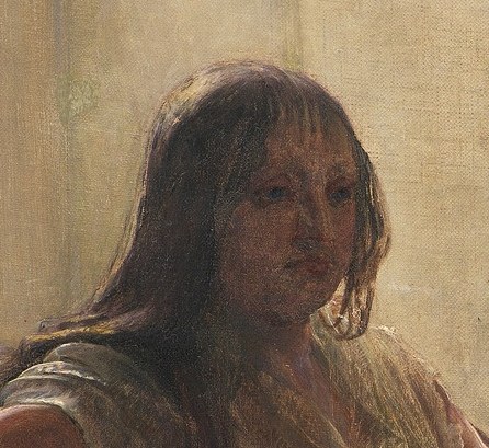 This painting captures her during her long confinement.