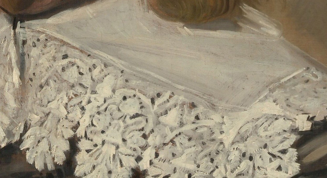 It's not perfectly defined, but a flurry of brushstrokes.