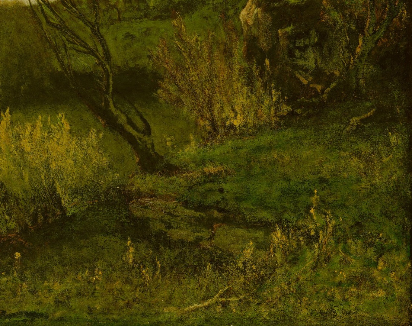 Inness painted the air between the trees.