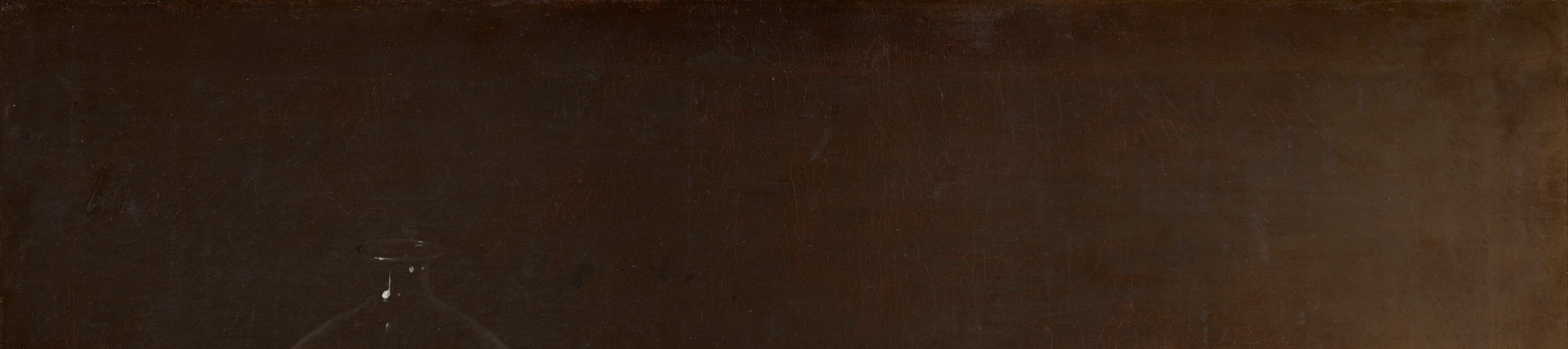 The featureless dark ground , hallmark of the Caravaggesque circle in Rome , strips away any context and forces all attention onto the objects, giving them an almost devotional intensity