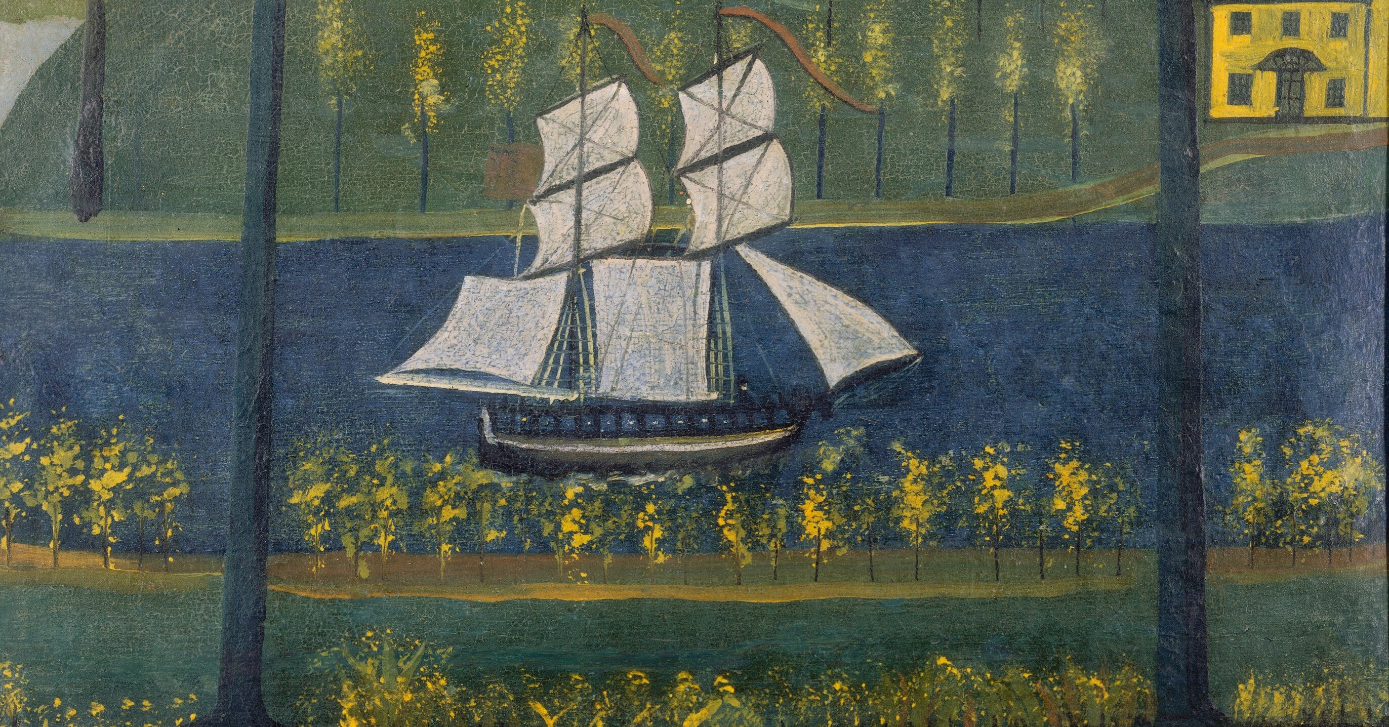 The artist applied it to plaster, instead of canvas.
