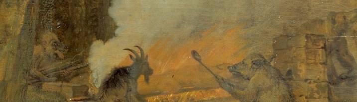 But this landscape shows chaos, fire, and distress.