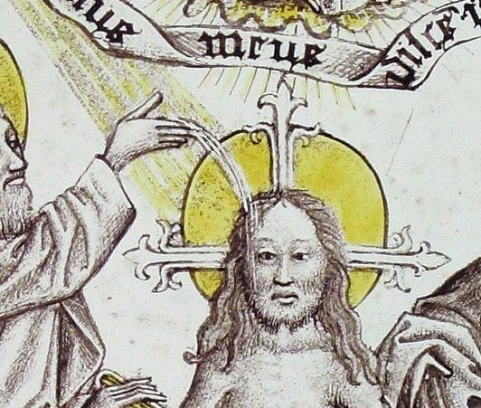 Look at Christ's face.