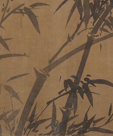 Notice the thick, almost dry brushstrokes on this stalk.