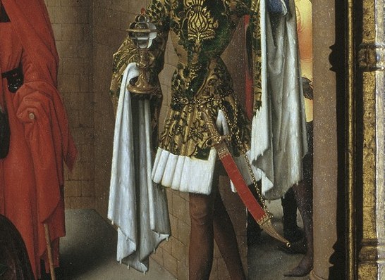 His exotic attire and presence signify the universality of Christ's message, reaching all peoples.