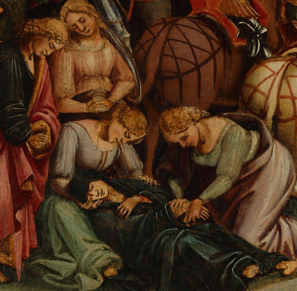 They collapse into each other. Grief has no armor.