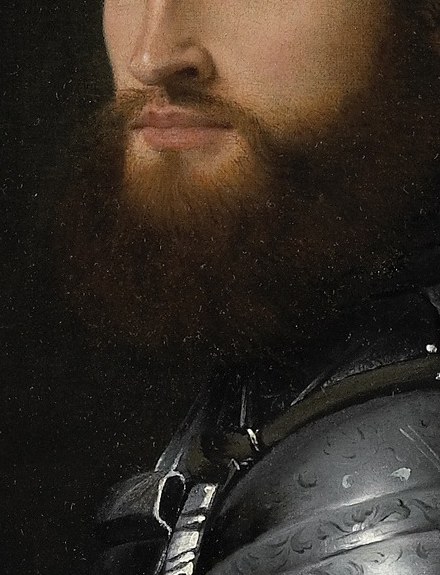 His beard is rendered with startling detail.