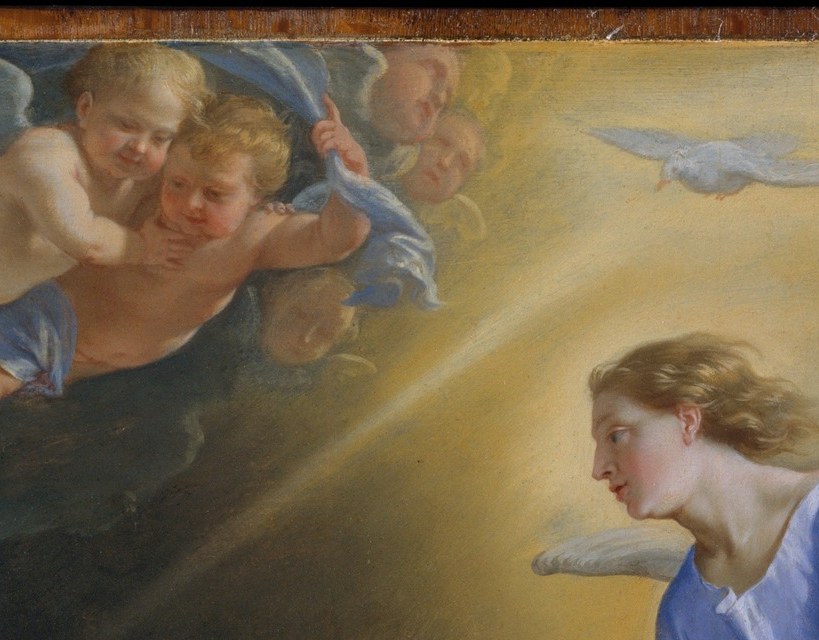 The dove is a brushstroke problem. How do you paint radiance?