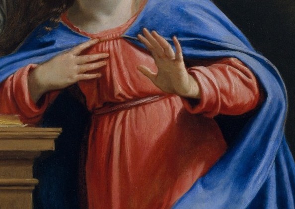 Her hands accept. Champaigne made this gesture the center.