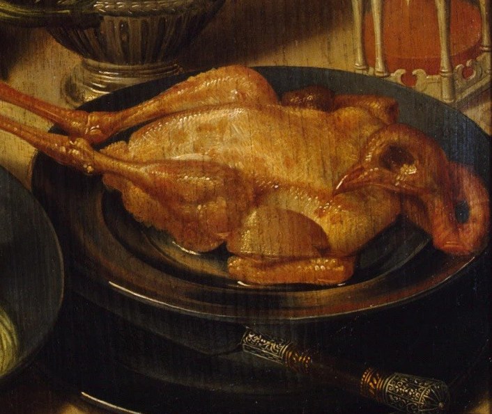 Wealth is shown in this roasted chicken.