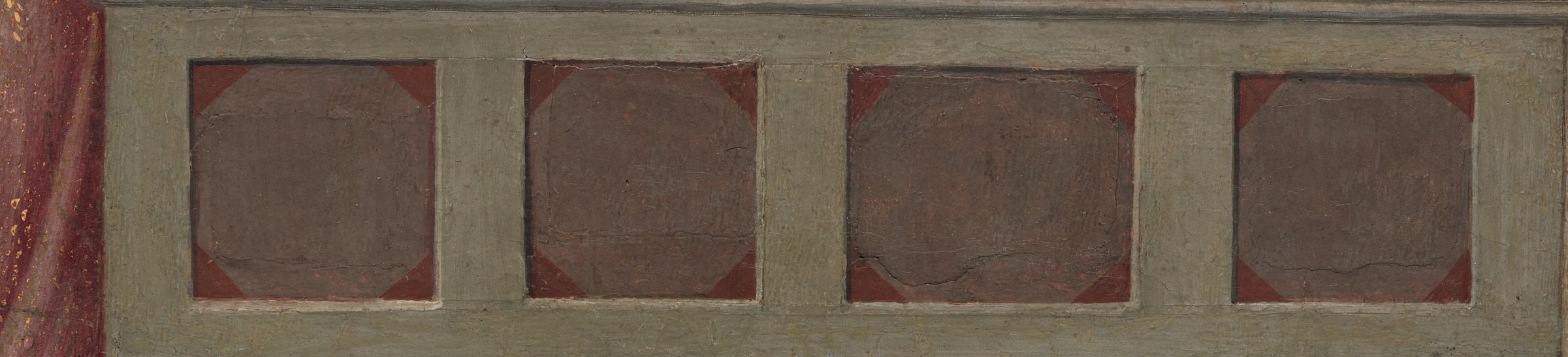 Notice the rich details on the sarcophagus and drapery.