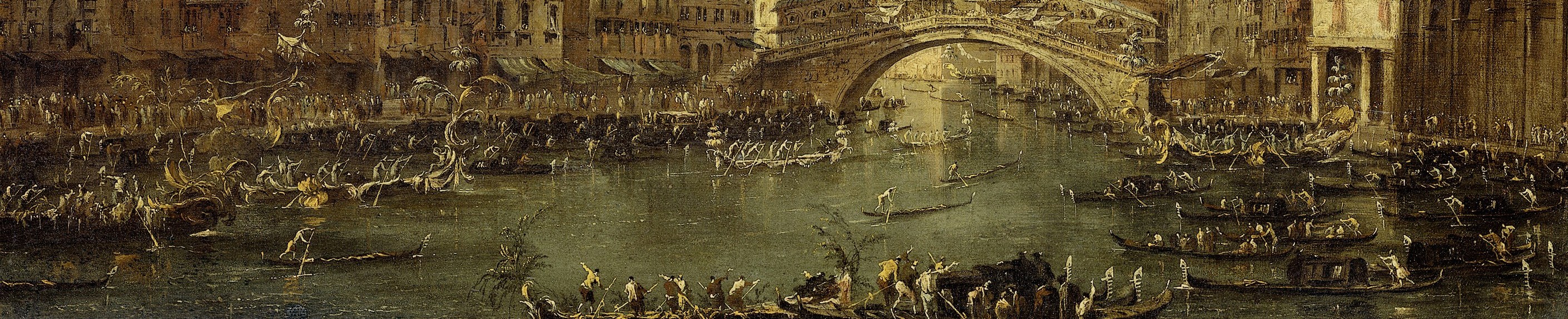 The bustling waterway, filled with boats and activity, forms the heart of the scene.