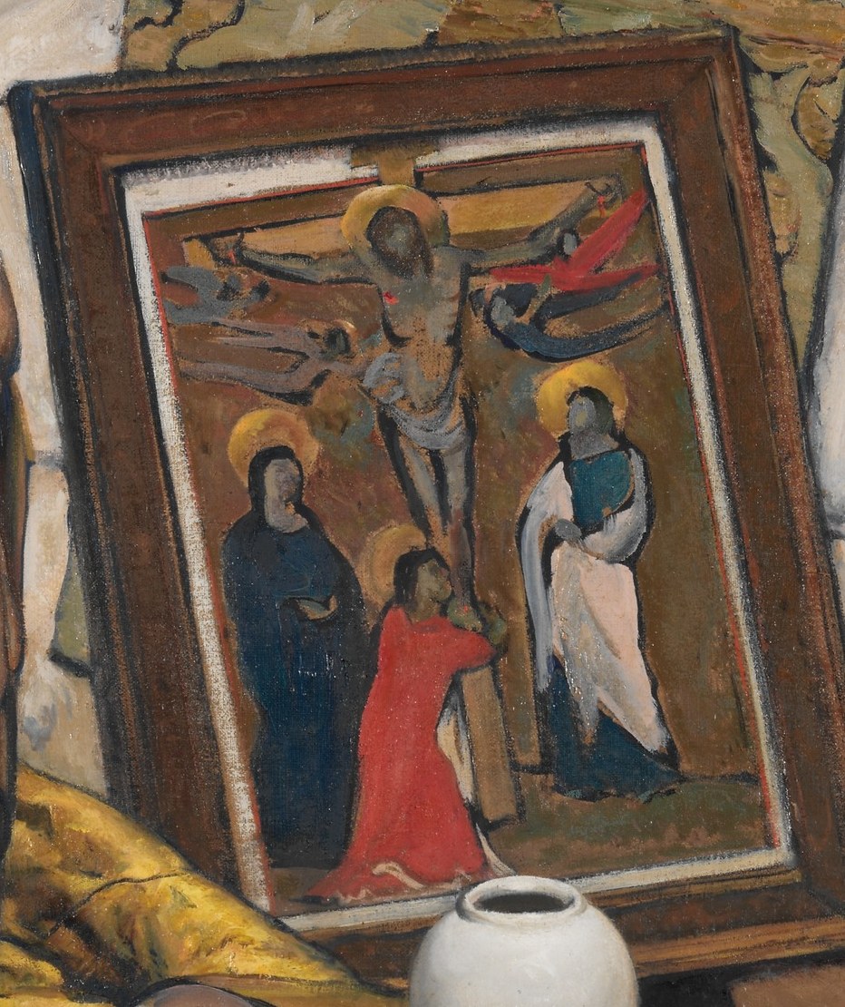 This piece, from 1924, is a rare religious subject for him.