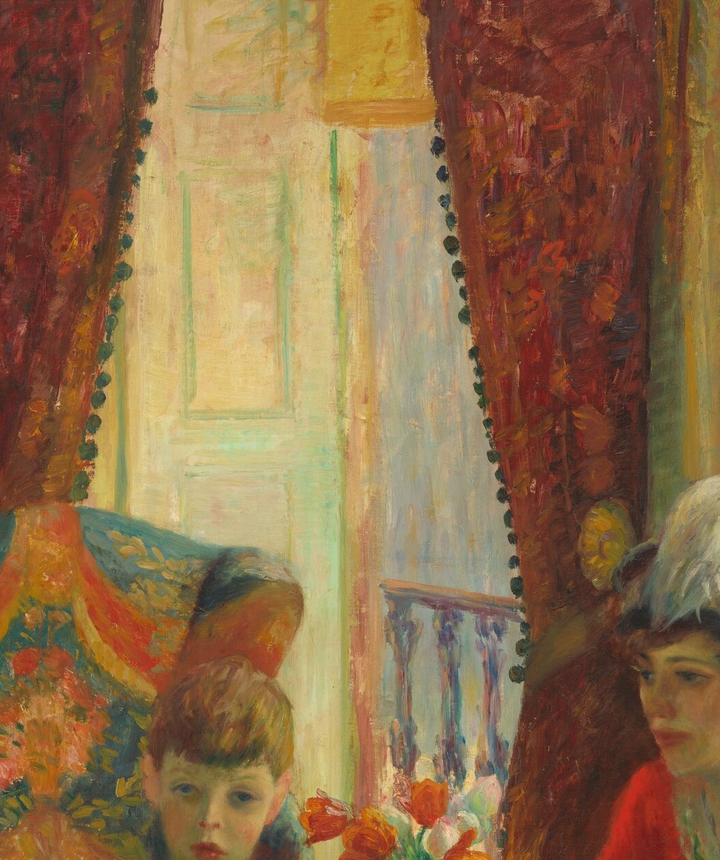 Light models form and texture in the paint.