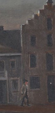 His job: ignite the gas streetlamps by hand.