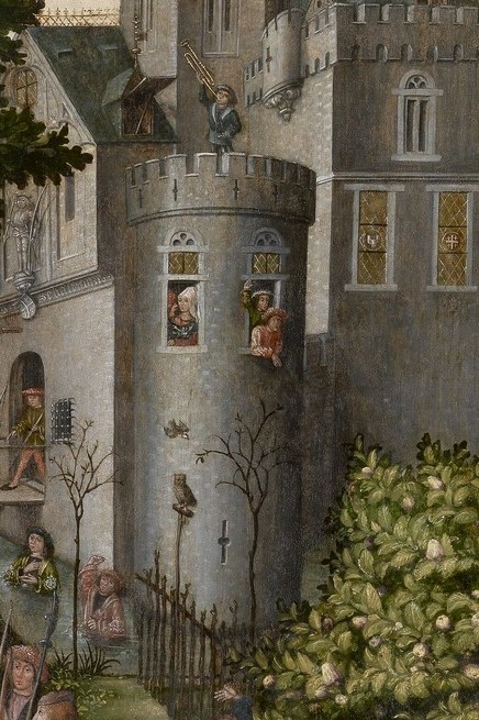 Look at the castle, where every stone is clearly defined.